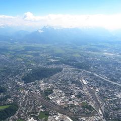 Flugwegposition um 13:47:51: Aufgenommen in der Nähe von Salzburg, Österreich in 1888 Meter
